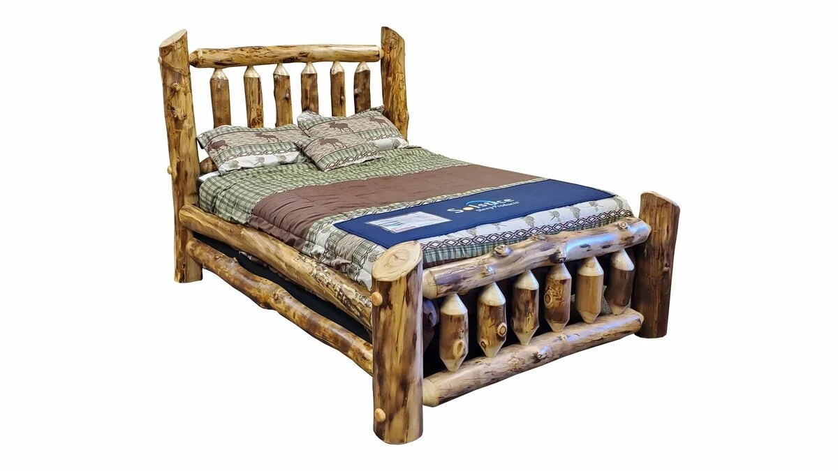 Colorado Aspen Log Bed — EZ Mountain Rustic Furniture
